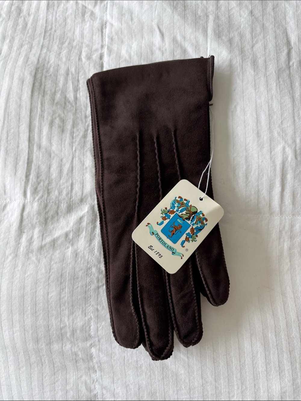 Women’s Portolano Dark Brown Suede Gloves